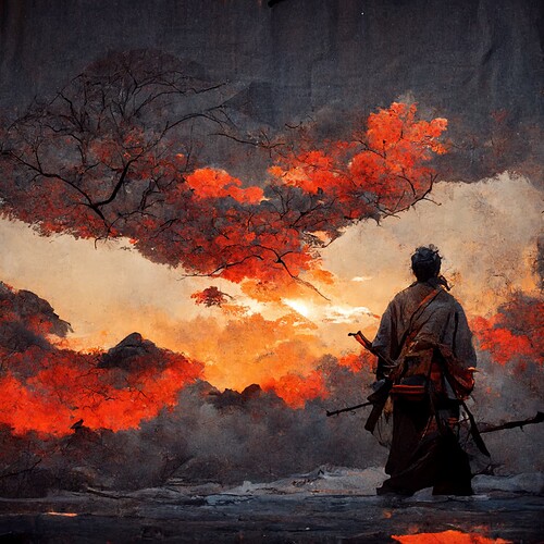 Snaku_sekiro_illustration_hyper_realistic_sunset_b2da9c46-69c1-4240-a4b0-6bc740e0b953