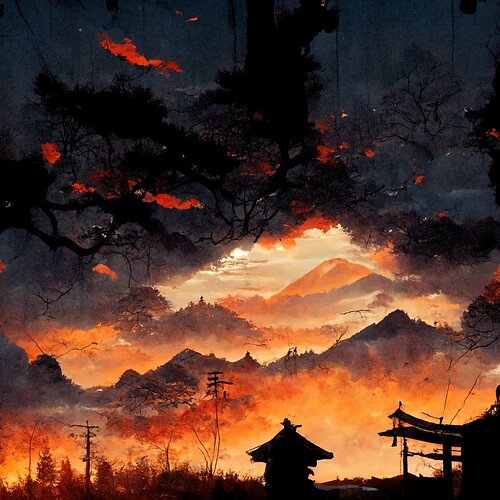 Snaku_sekiro_illustration_hyper_realistic_sunset_dd1c7d28-c1b4-4828-8b72-0fef2ac34fd8